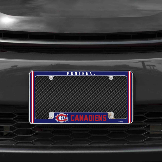 Rico Industries NHL  Montreal Canadiens Classic 12" x 6" Chrome License Plate Frame-1