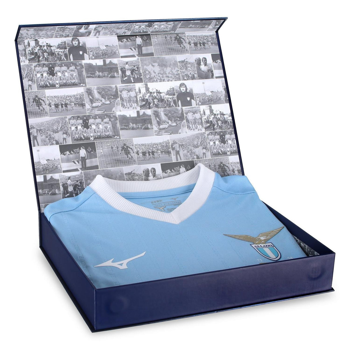 Mizuno Men's SS Lazio Replica 50th Anniversary Home Jersey-5