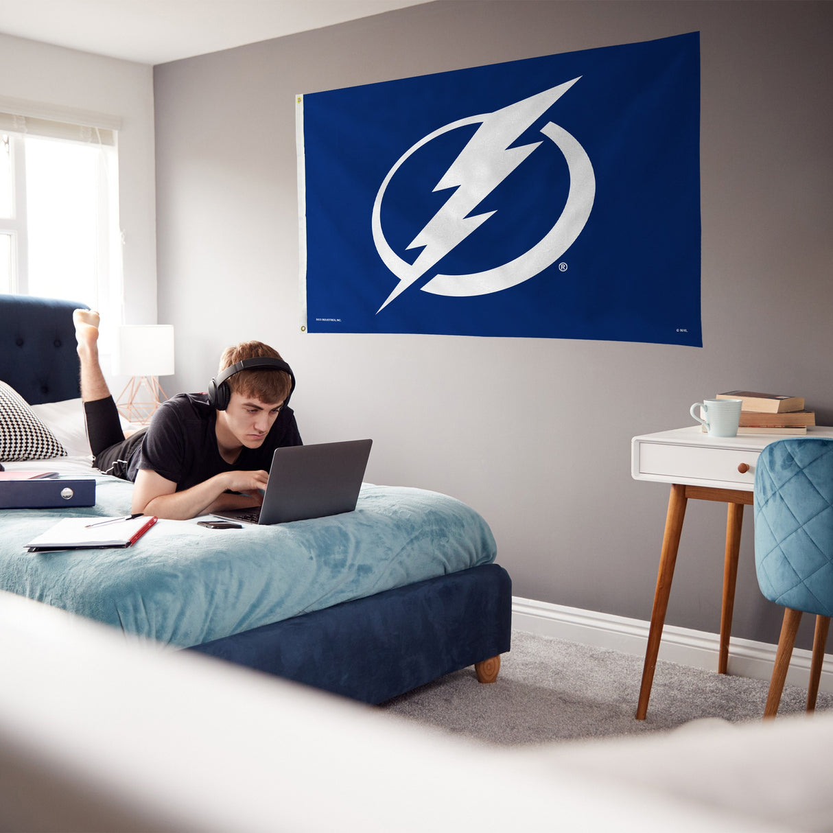 Rico Industries NHL  Tampa Bay Lightning Standard 3' x 5' Banner Flag-3