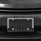 Rico Industries NFL  Las Vegas Raiders Two-Tone 12" x 6" Chrome License Plate Frame-1