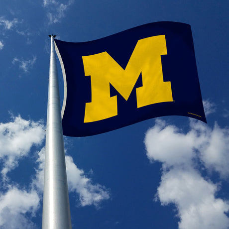 Rico Industries NCAA Michigan Wolverines Navy 3' x 5' Banner Flag-2