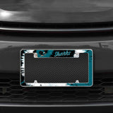 Rico Industries NHL  San Jose Sharks Tie Dye 12" x 6" Chrome License Plate Frame-1