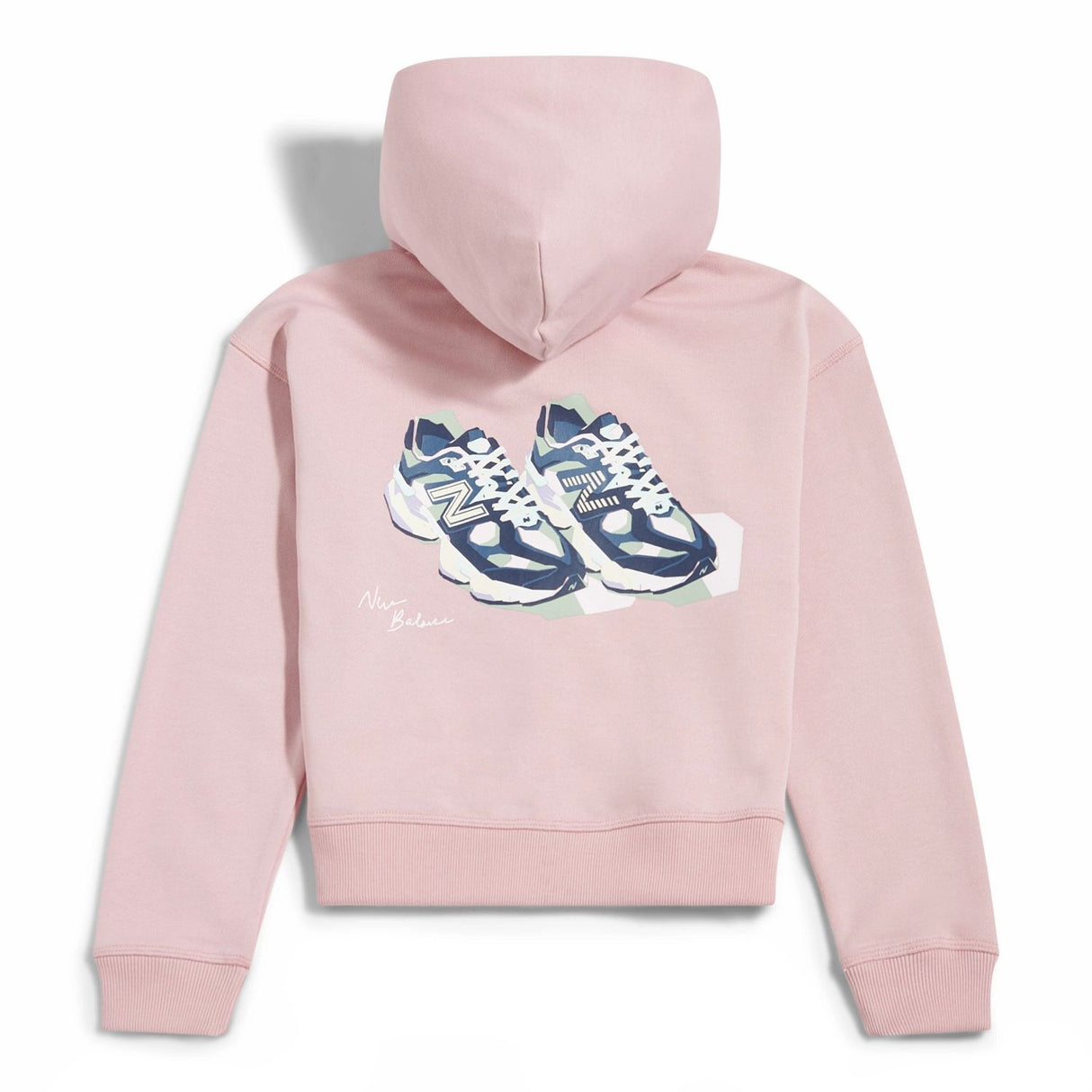 New Balance Girls' 9060 Graphic Cropped Zip Hoodie-2