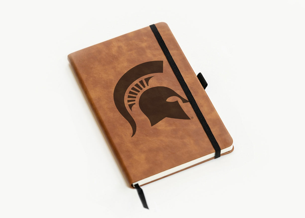 Rico Industries NCAA Michigan State Spartans Brown - Primary Laser Engraved Small Notepad-2