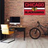 Rico Industries NHL  Chicago Blackhawks Bold 3' x 5' Banner Flag-1