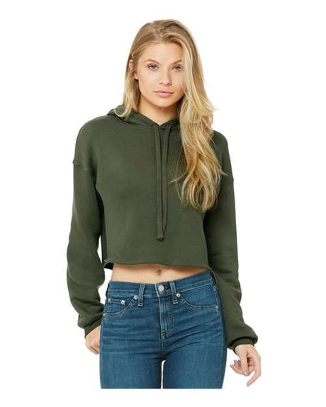 Bella + Canvas Women's Crop Fleece Hoodie Sweatshirt Womens Apparel Sweatshirts & Fleece