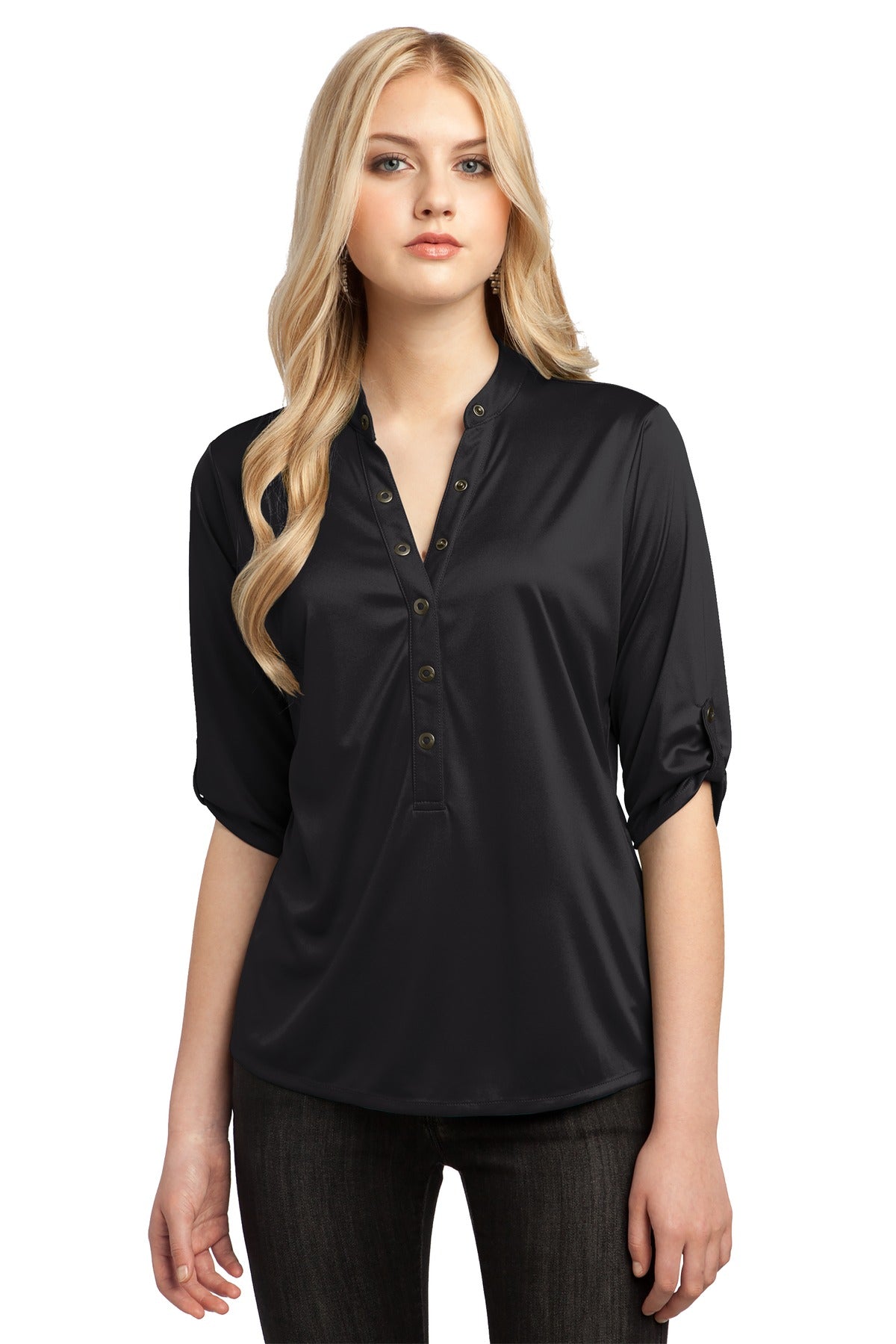 OGIO Women's Crush Henley. LOG111 OGIO