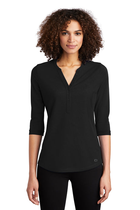 OGIO Women's Jewel Henley. LOG104 OGIO