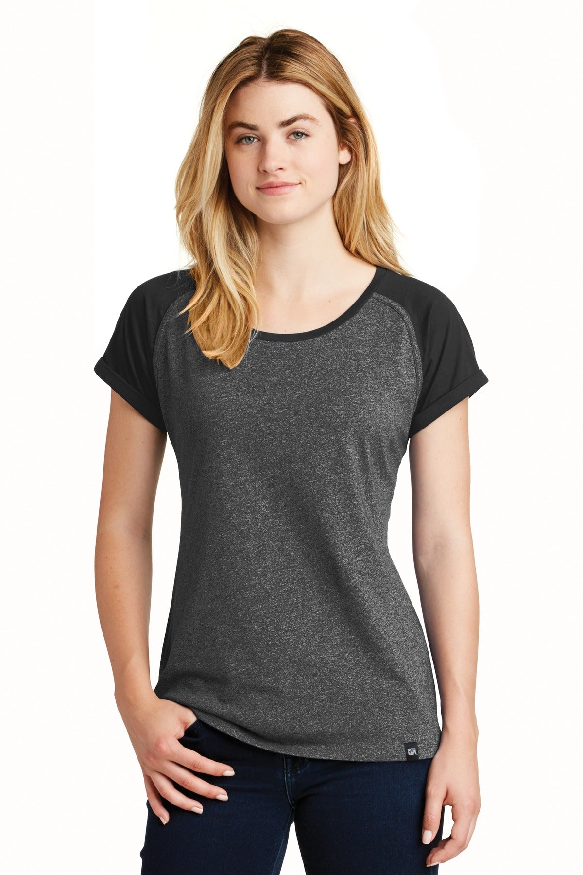 New Era Women's Heritage Blend Varsity Tee. LNEA107 New Era
