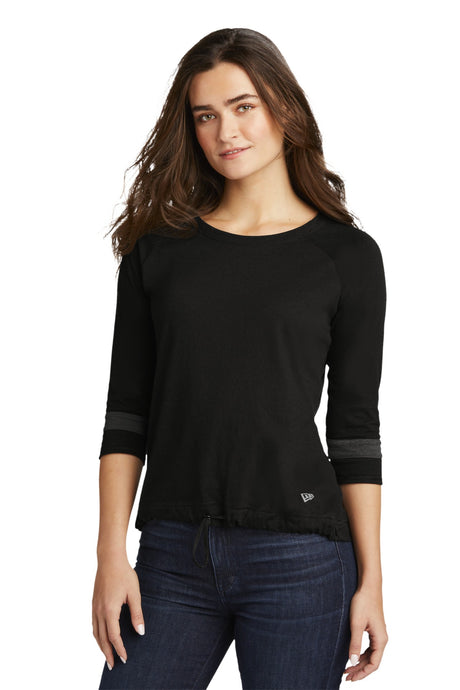 New Era Women's Tri-Blend 3/4-Sleeve Tee. LNEA136 New Era