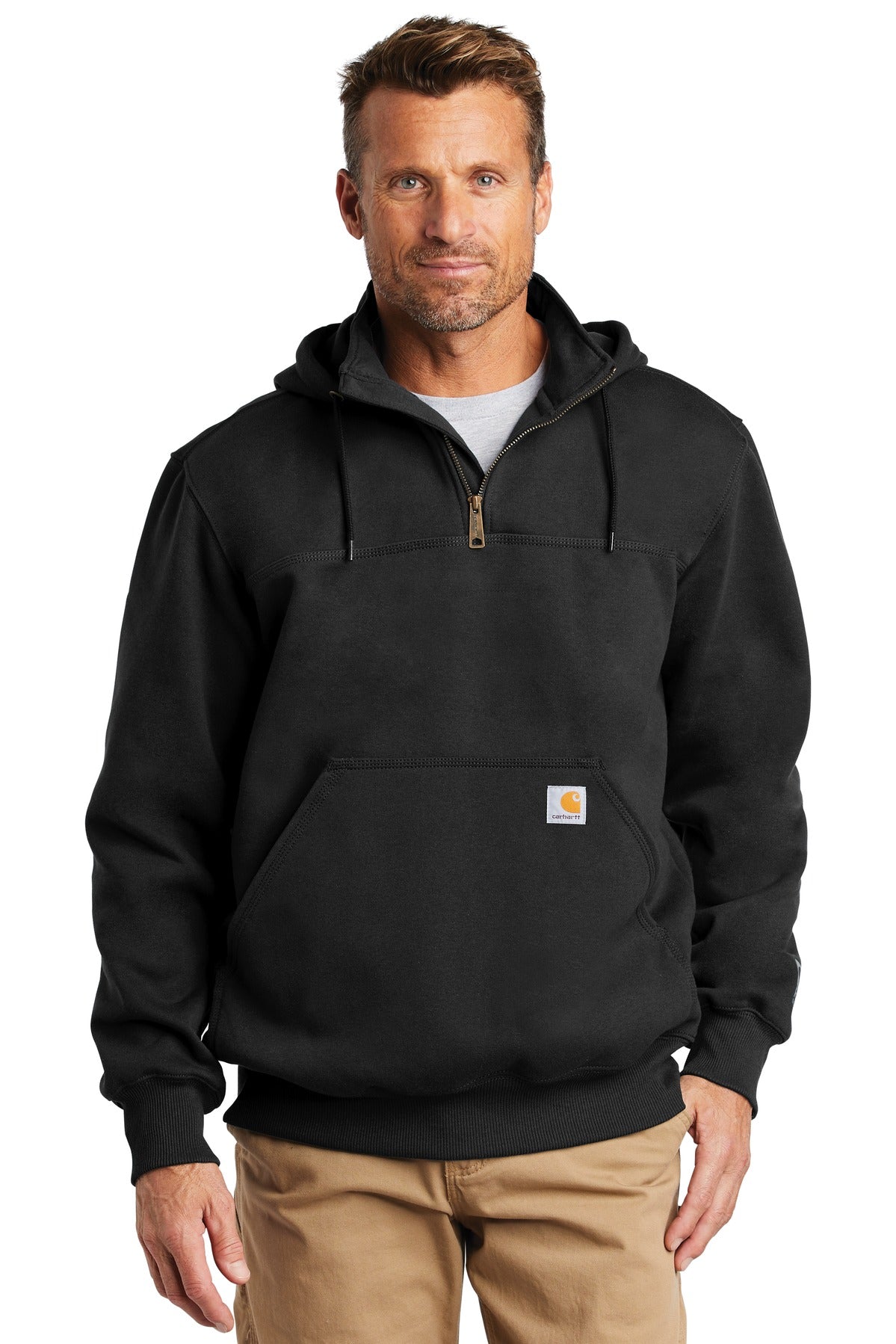 Carhartt Men's Rain Defender Paxton Heavyweight Hooded Zip Mock Sweatshirt CT100617 Carhartt