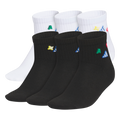 adidas Girl's Charm Fashion 6-Pack Quarter Sock Unisex Accessories Socks