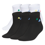 adidas Girl's Charm Fashion 6-Pack Quarter Sock Unisex Accessories Socks