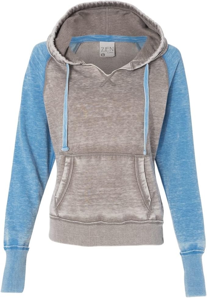 J. America Women's Zen Contrast Pullover Hoodie 8926
