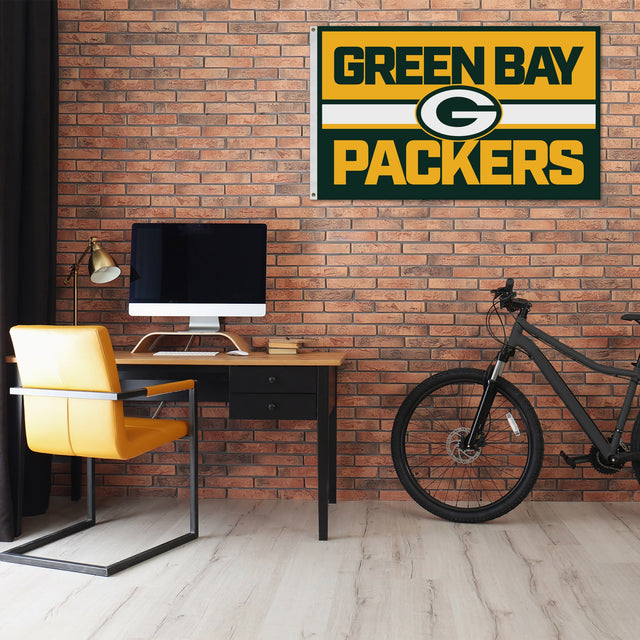 Rico Industries NFL  Green Bay Packers Bold 3' x 5' Banner Flag-1