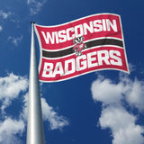 Rico Industries NCAA Wisconsin Badgers Bold 3' x 5' Banner Flag-2