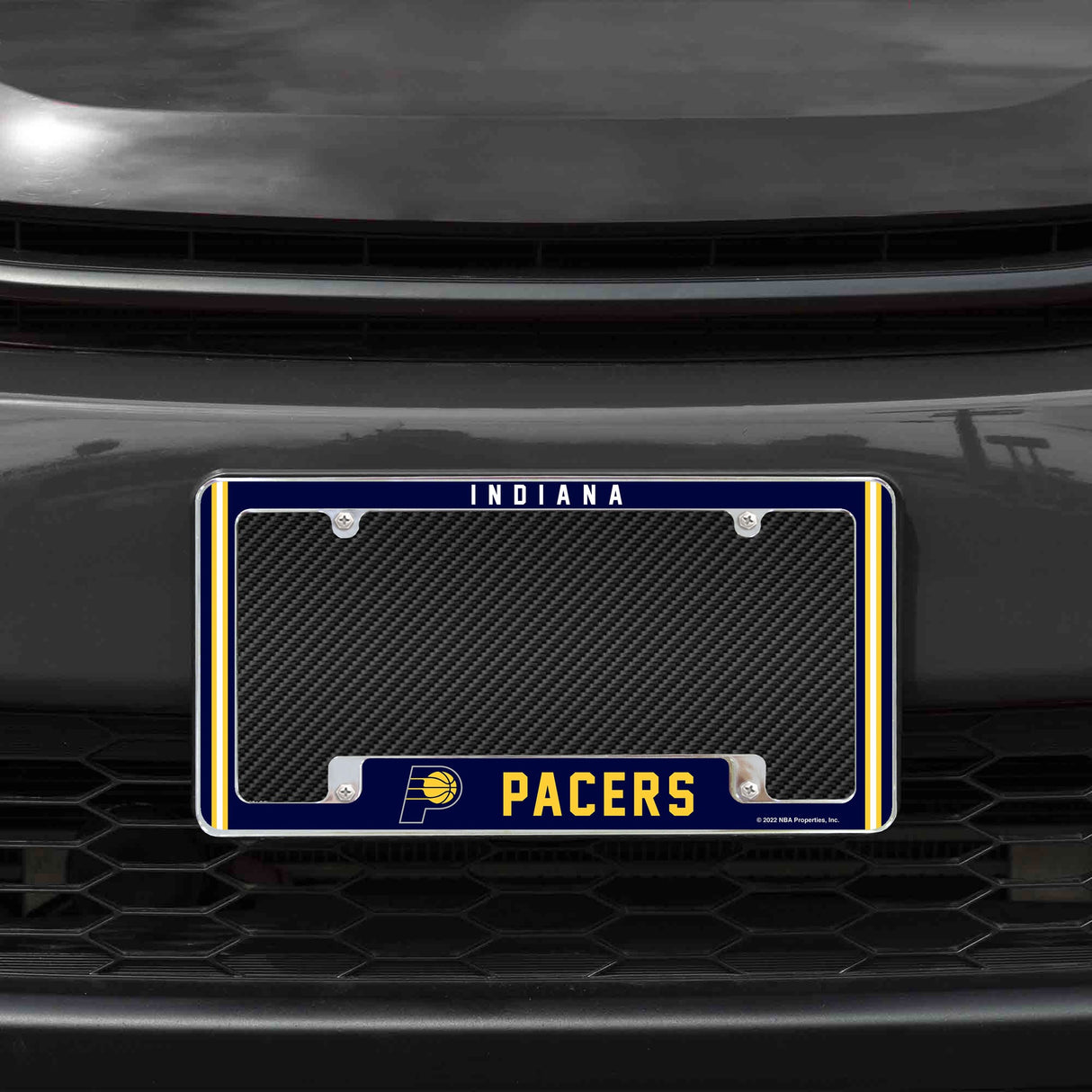 Rico Industries NBA  Indiana Pacers Classic 12" x 6" Chrome License Plate Frame-1