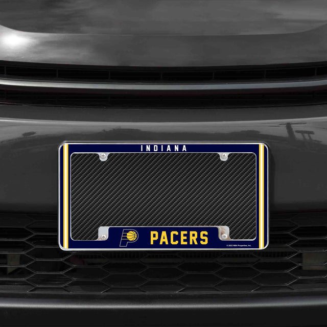 Rico Industries NBA  Indiana Pacers Classic 12" x 6" Chrome License Plate Frame-1