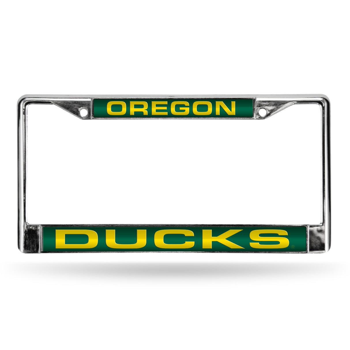 Rico Industries NCAA Oregon Ducks Laser Cut Chrome License Plate Frame