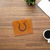 Rico Industries NFL  Indianapolis Colts  Laser Engraved Faux Leather Trifold Wallet-2