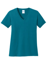 Port & Company Women's  Core Cotton V-Neck Tee. LPC54V 2 of 3