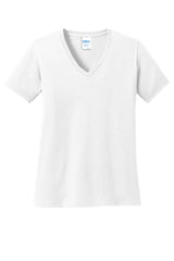 Port & Company Women's  Core Cotton V-Neck Tee. LPC54V 2 of 3