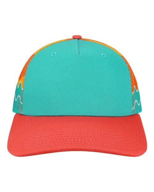 LOCALE Plain Front Five-Panel Trucker Cap-1