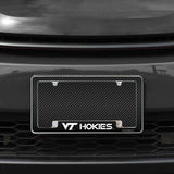 Rico Industries NCAA Virginia Tech Hokies Carbon Fiber 12" x 6" Chrome License Plate Frame-1