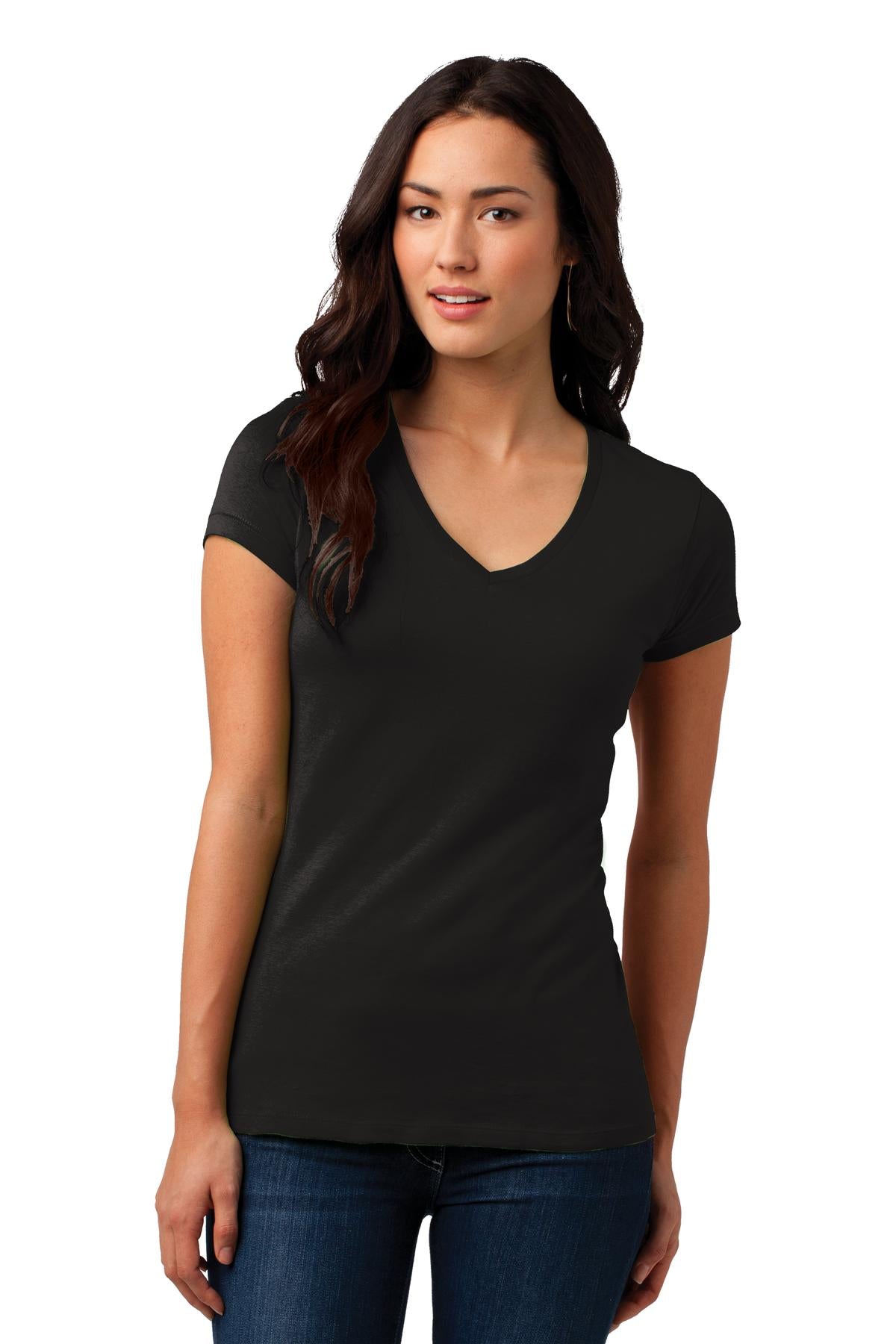 District Juniors Soft Wash V-Neck Tee. DT4501 District