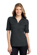 Port Authority Women's   Oxford Pique Double Pocket Polo