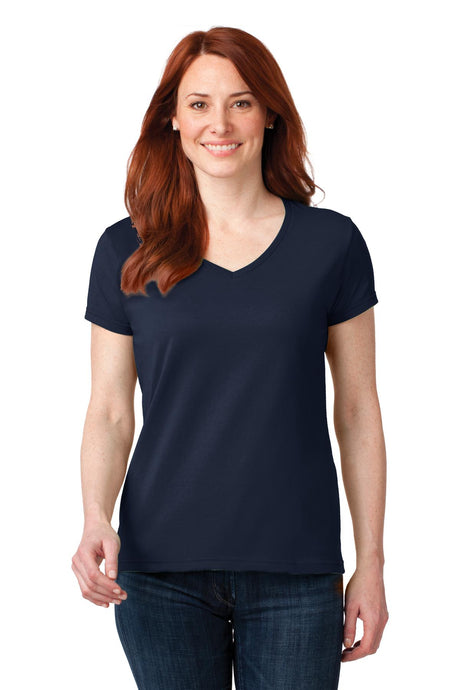 Anvil Women's   100% Combed Ring Spun Cotton V-Neck T-Shirt