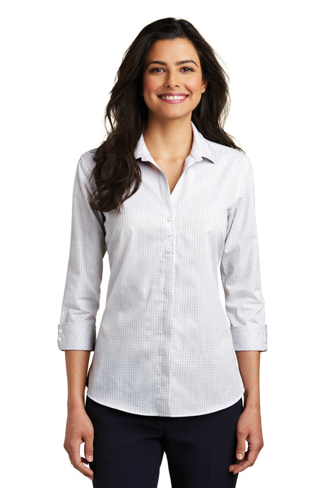 Port Authority Women's   3/4-Sleeve Micro Tattersall Easy Care Shirt
