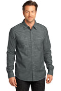 District  Made Men's Long Sleeve Washed Woven Shirt