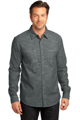 District  Made Men's Long Sleeve Washed Woven Shirt