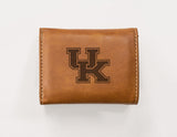 Rico Industries NCAA Kentucky Wildcats  Laser Engraved Faux Leather Trifold Wallet