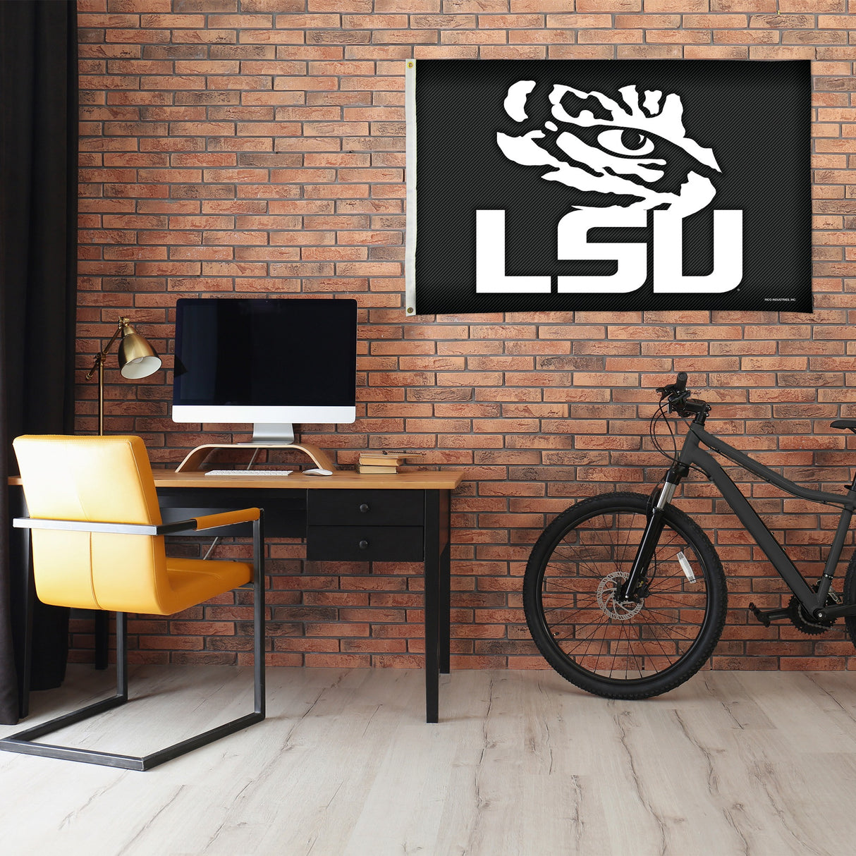 Rico Industries NCAA LSU Tigers Carbon Fiber 3' x 5' Banner Flag-1
