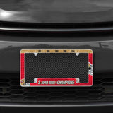 Rico Industries NFL  San Francisco 49ers Multi Champ 12" x 6" Chrome License Plate Frame-1