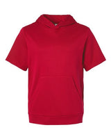Team 365 Men's Squad Tech Fleece Hooded Short-Sleeve Sweatshirt-1