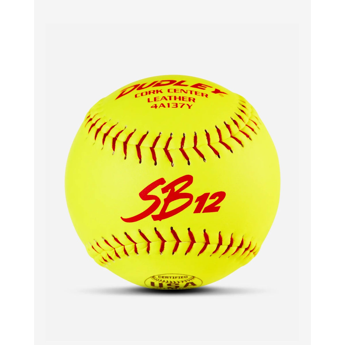 Dudley One Dozen USASB SB12 Leather Slowpitch Softballs