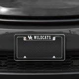 Rico Industries NCAA Kentucky Wildcats Black 12" x 6" Chrome License Plate Frame-1
