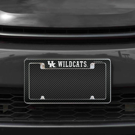 Rico Industries NCAA Kentucky Wildcats Black 12" x 6" Chrome License Plate Frame-1