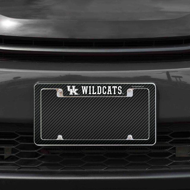 Rico Industries NCAA Kentucky Wildcats Black 12" x 6" Chrome License Plate Frame-1