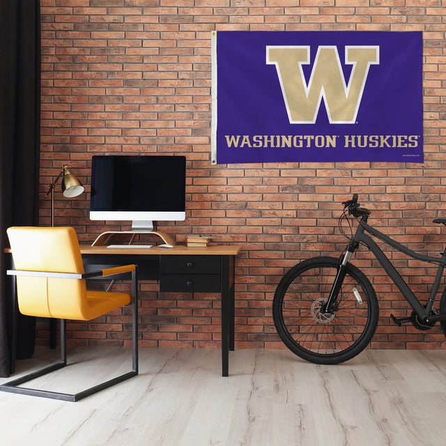 Rico Industries NCAA Washington Huskies Standard 3' x 5' Banner Flag-1