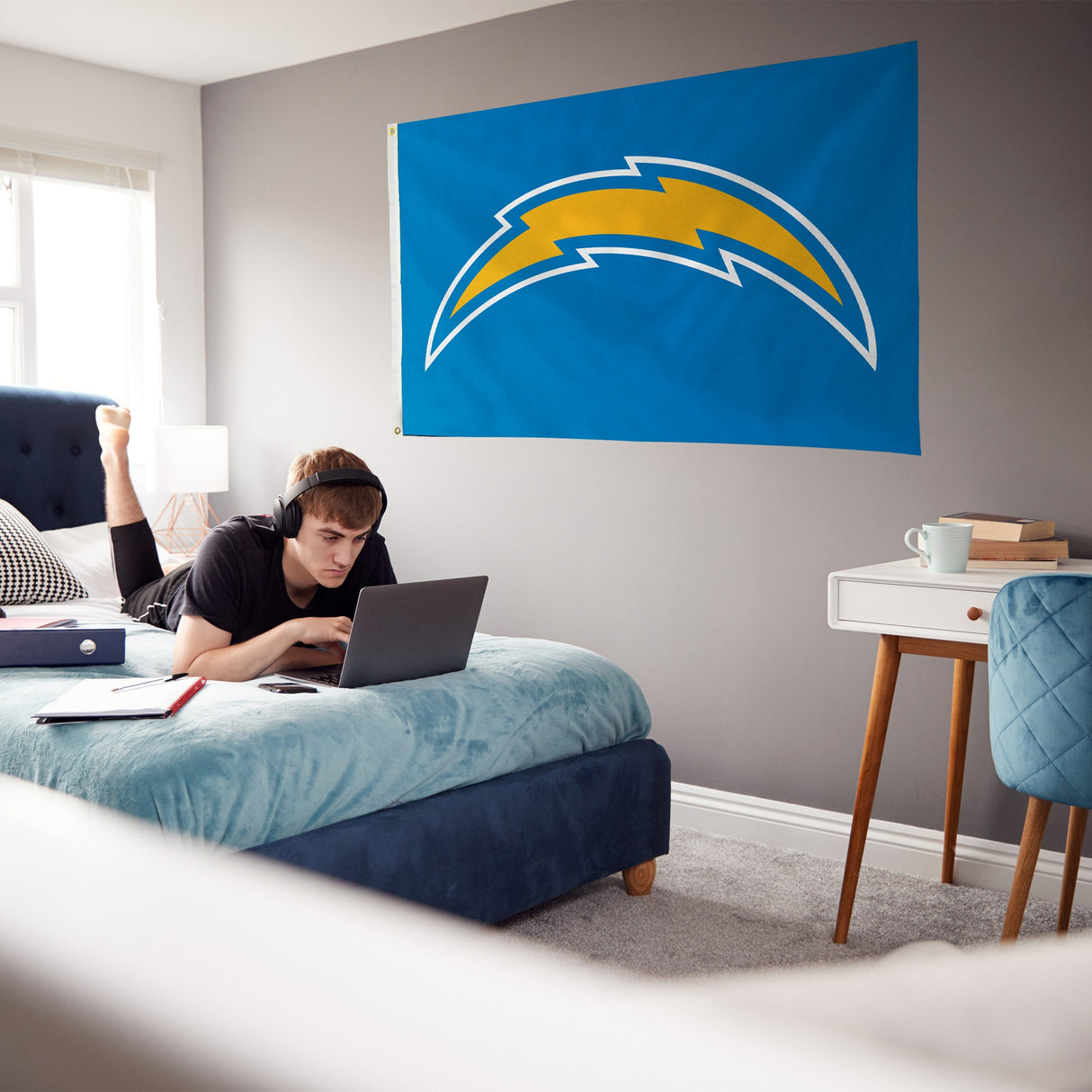 Rico Industries NFL  Los Angeles Chargers Standard 3' x 5' Banner Flag-3