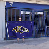 Rico Industries NFL  Baltimore Ravens Standard 3' x 5' Banner Flag-4