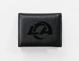 Rico Industries NFL  Los Angeles Rams  Laser Engraved Faux Leather Trifold Wallet-1