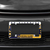 Rico Industries NCAA Wisconsin-Eau Claire Blugolds Primary 12" x 6" Chrome License Plate Frame-1
