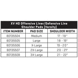 Schutt XV HD OL/DL Adult Shoulder Pads Schutt