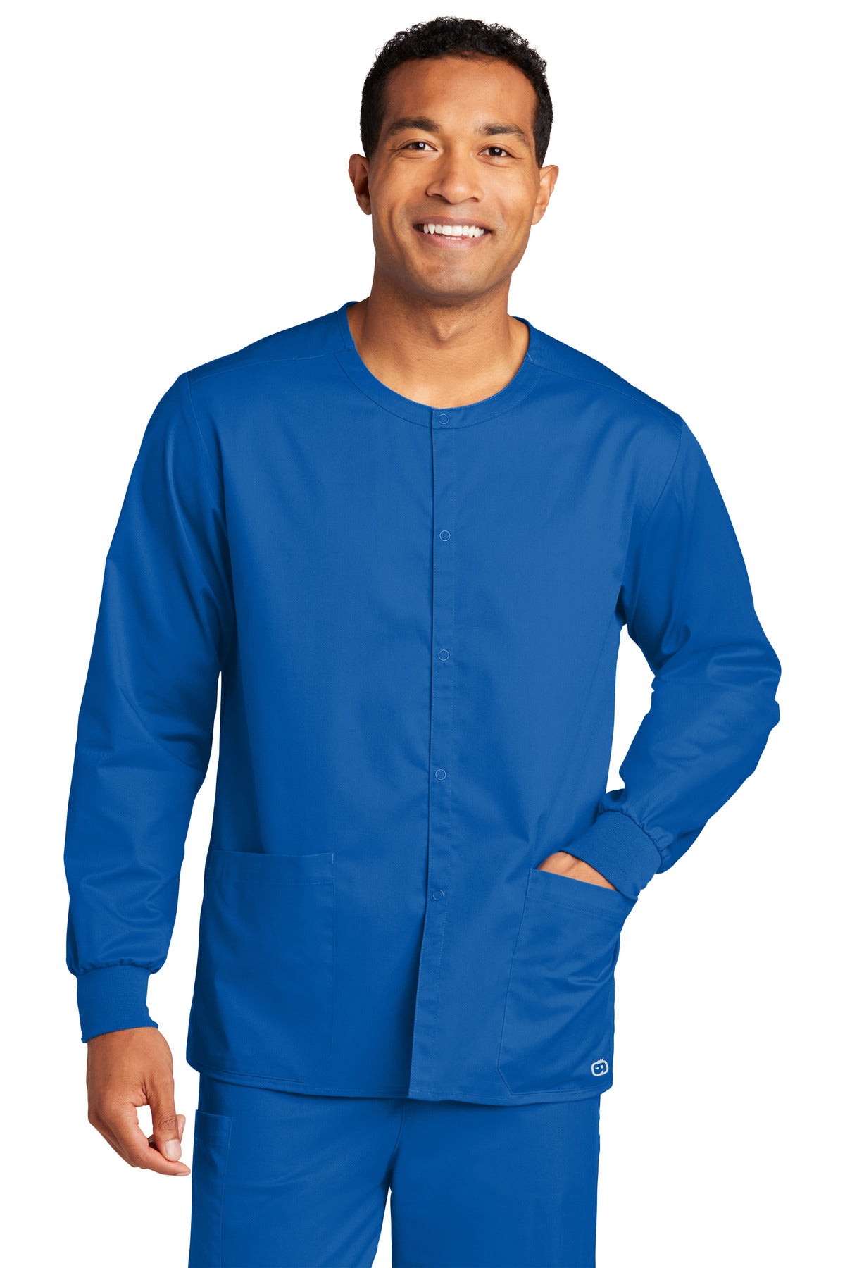 WonderWink Unisex WorkFlex Snap-Front Scrub Jacket. WW3080