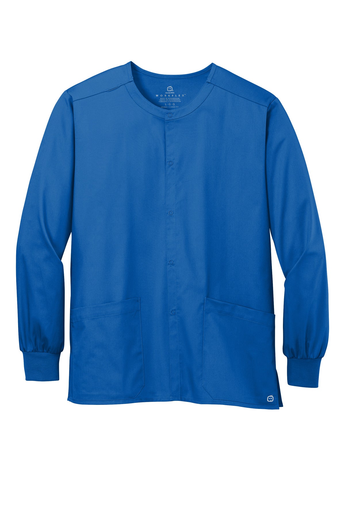 WonderWink Unisex WorkFlex Snap-Front Scrub Jacket. WW3080